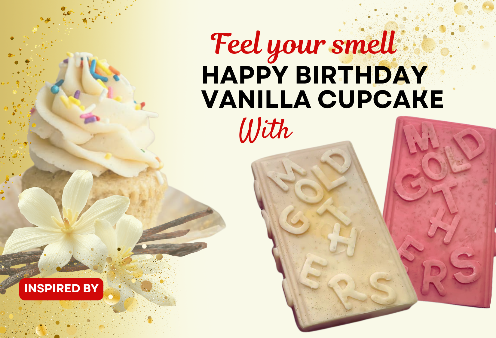 Happy Birthday Vanilla Cupcake - Mothersgold