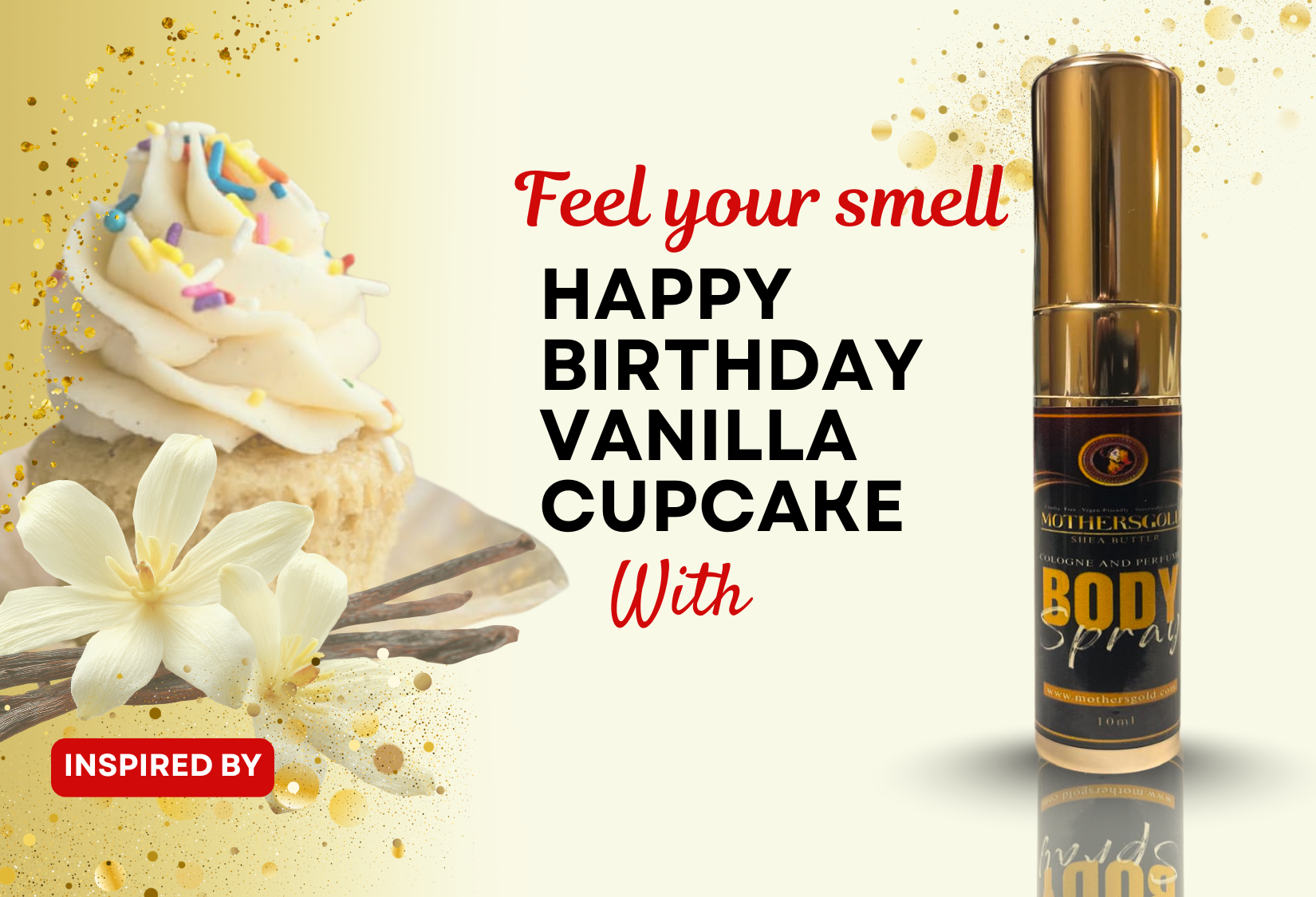 Happy Birthday Vanilla Cupcake - Mothersgold
