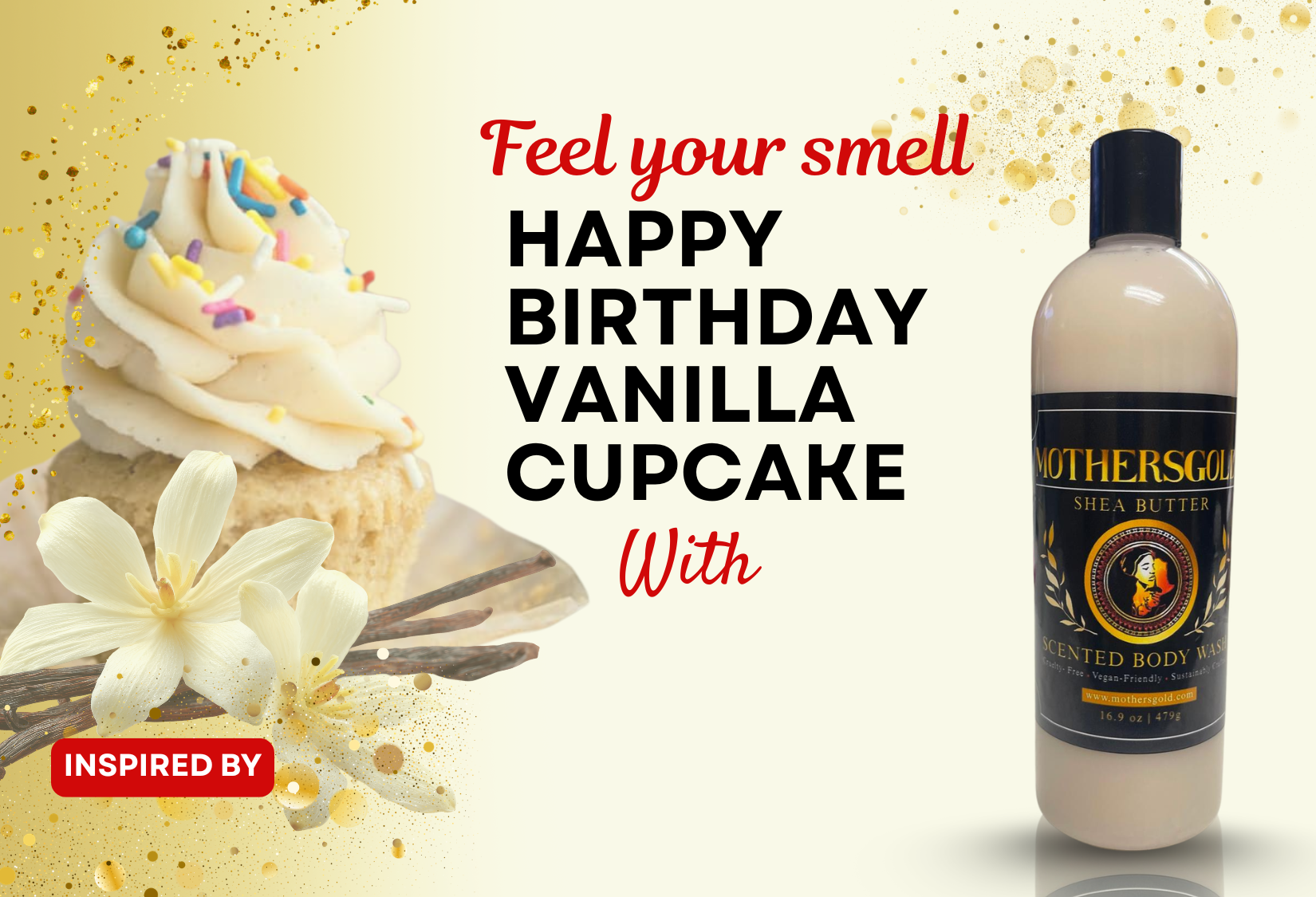 Happy Birthday Vanilla Cupcake - Mothersgold